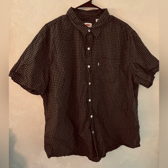 VTG Men’s Levi’s Plaid Collared Short Sleeve Button Down Pocketed Shirt , XXL - Picture 1 of 6